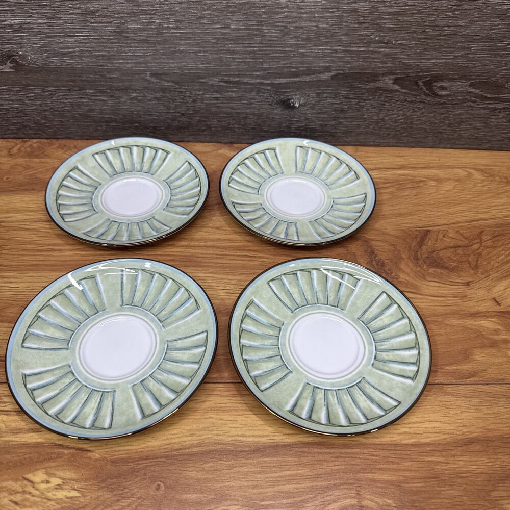 Lenox British Colonial Footed 6.5” Saucers ~ Set Of 4